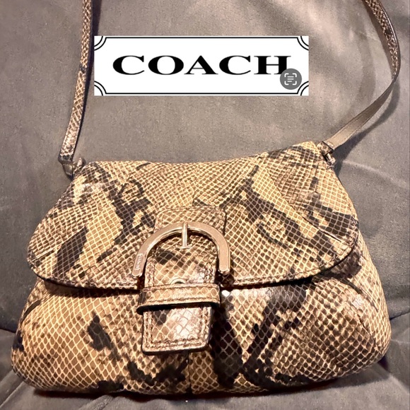 Coach Snakeskin Women's crossbody Bag no callouts EUC No signs of use - Picture 1 of 16